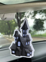 Halloween Haunted House Hanging Car Air Freshener