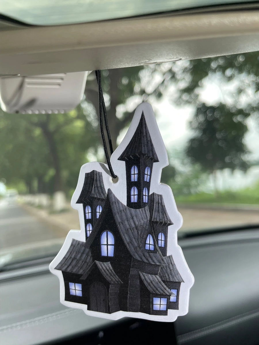 Halloween Haunted House Hanging Car Air Freshener