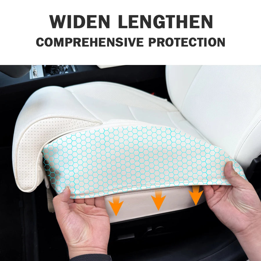 Memory-Foam Car Seat Cushion with Extended Leg Support