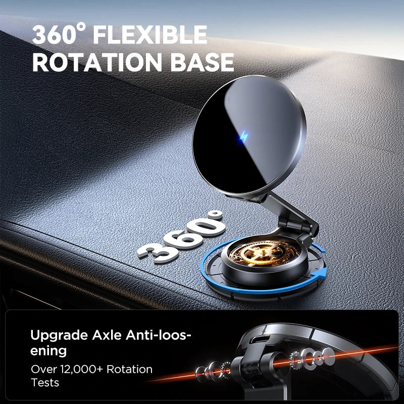 Joyroom 15W Wireless Charging Magnetic Car Phone Mount with 360° Rotation