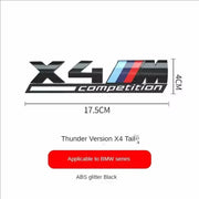 For BMW M1 M2 M3 M4 X2 X3 X5 X6 X7 M Competition 3D Tri-Color Emblem Sticker Waterproof Trunk Fender