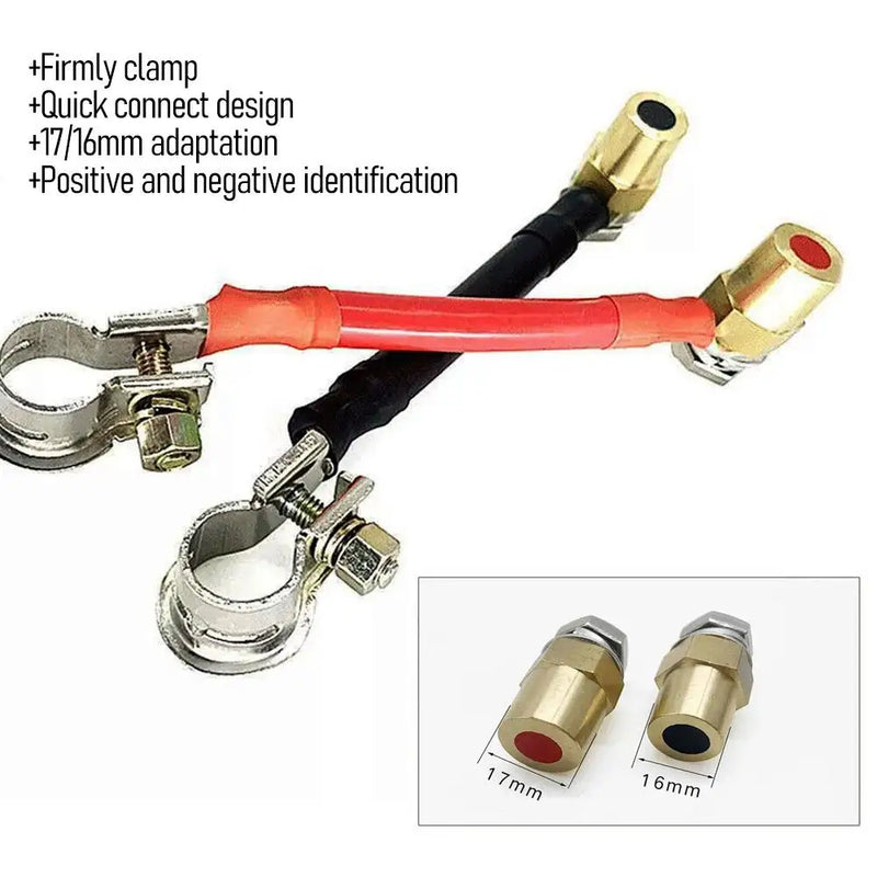 Positive and Negative Battery Terminal Extension Cable Set