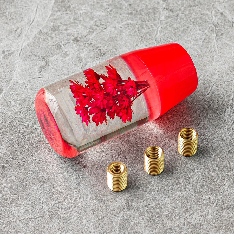Universal 10cm Acrylic Flower Manual Gear Shift Knob