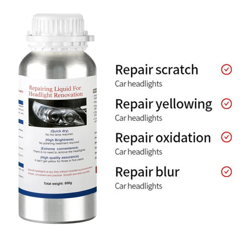 Headlight Lens Restoration & Polishing Fluid – 800mL