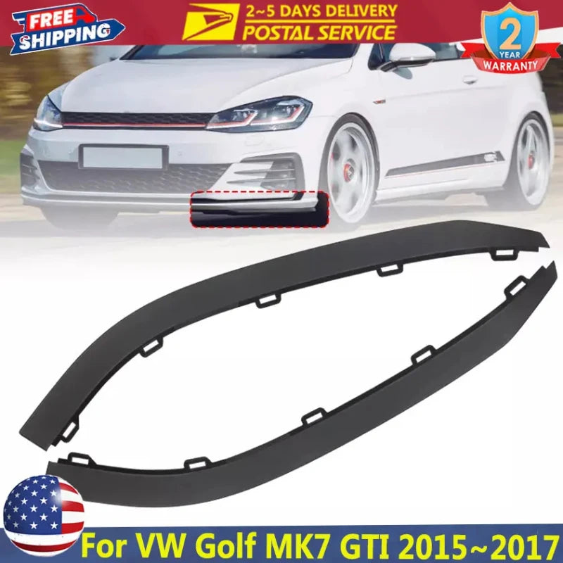 Front Bumper Lip Splitter for Volkswagen Golf MK7 GTI 2015-2017
