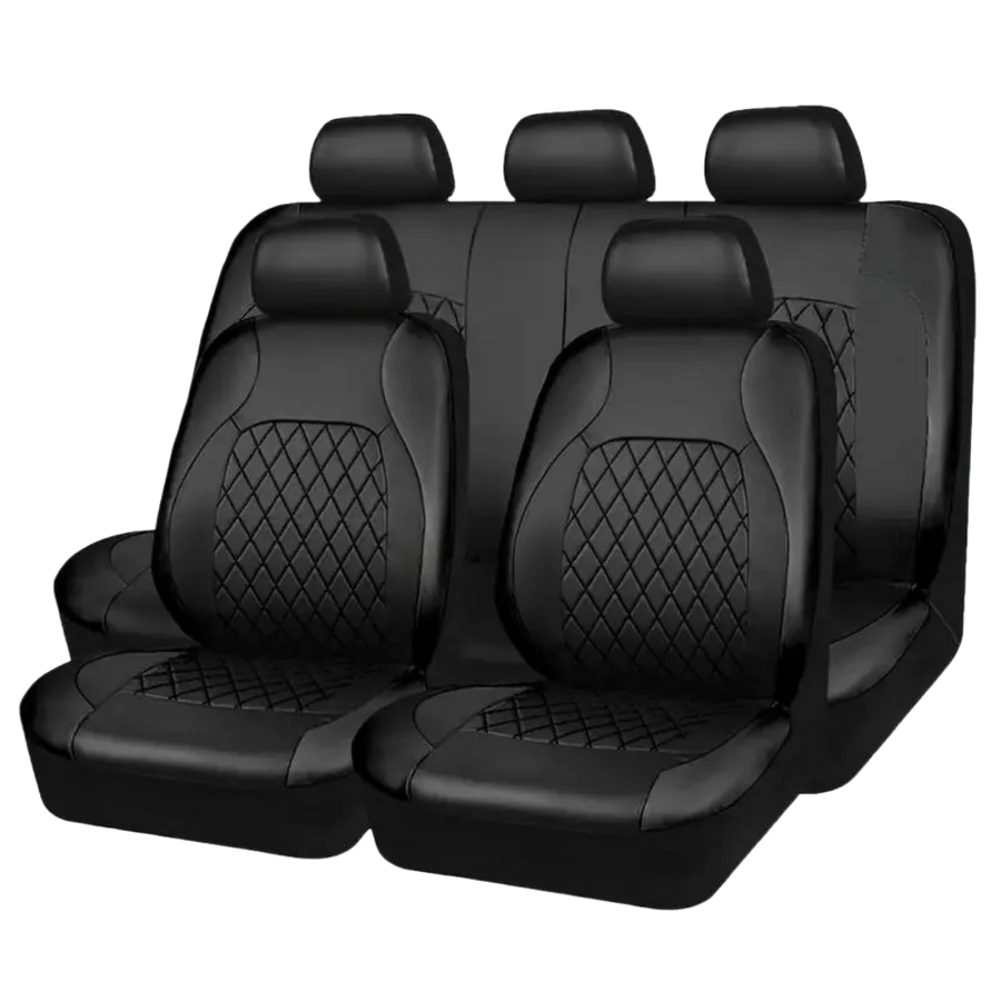 9-Piece Universal Car Seat Cover Set – Multiple Black Designs