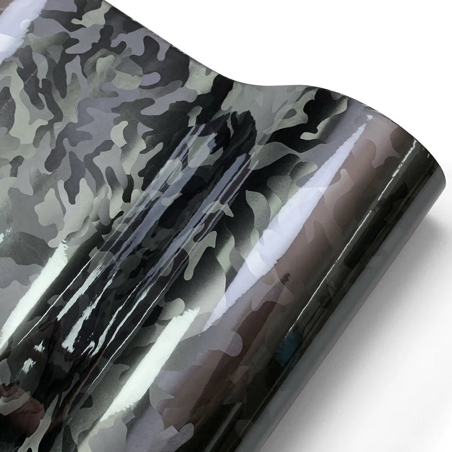Glossy Forged Carbon-Fiber-Look Vinyl Wrap Film