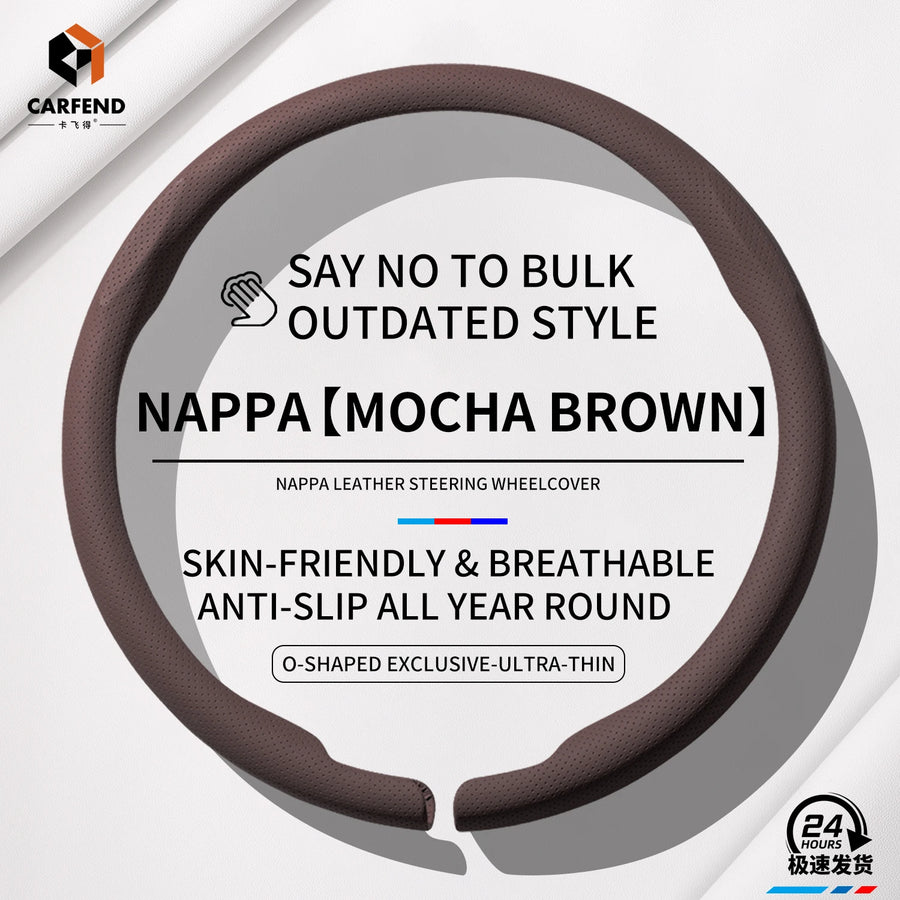 Universal Nappa Leather Car Steering Wheel Cover