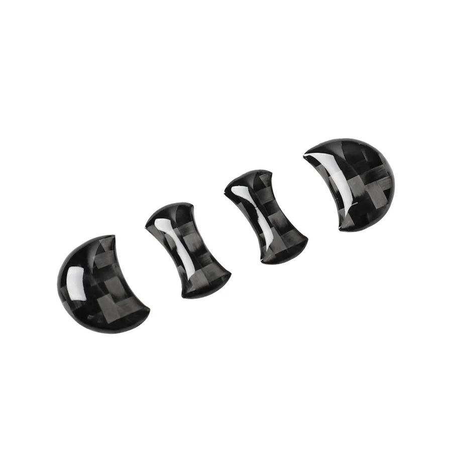 Carbon-Fiber-Style Steering Wheel Ring Trim for Select Audi Models