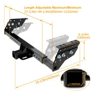Universal Class 3 2 in Trailer Hitch Receiver for Select Trucks & SUVs