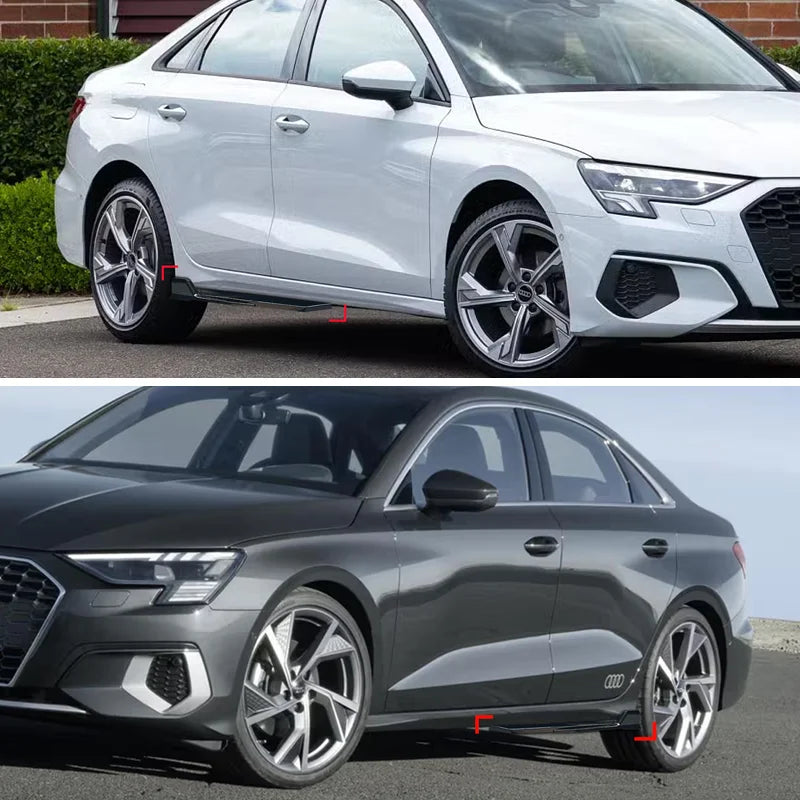 Black Side Skirt Extension Set for Audi A3/A4/A5