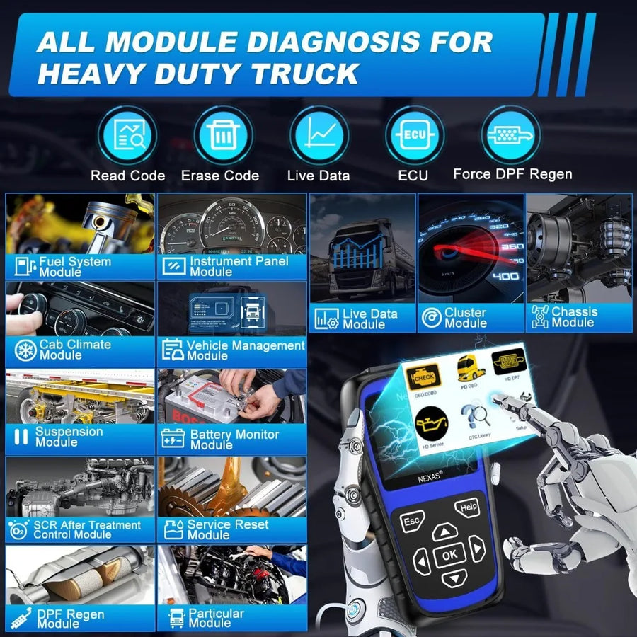 NEXAS NL102 Plus Heavy-Duty Diesel Diagnostic Scanner