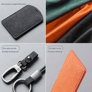 Key Card Case - Blank Card Holder with Embossed Leather for Men and Women - NFC Protection Case