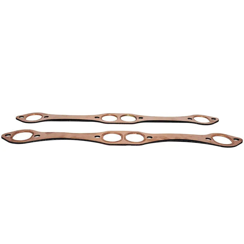 SBC Oval Port Copper Header Exhaust Gaskets for SB Chevrolet 327 305 350 Reusable
