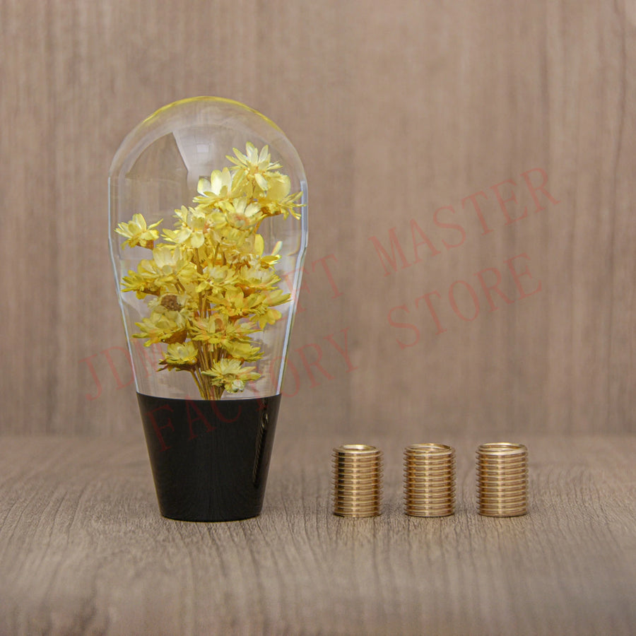 10cm Acrylic Flower Manual Gear Shift Knob