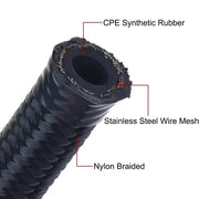Universal Braided Fuel & Oil Hose, AN4-AN12