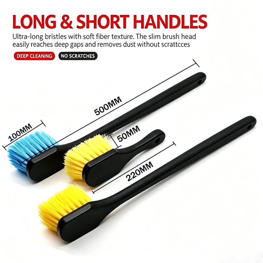 Long-Handle Wheel & Tire Scrub Brushes - Style Options
