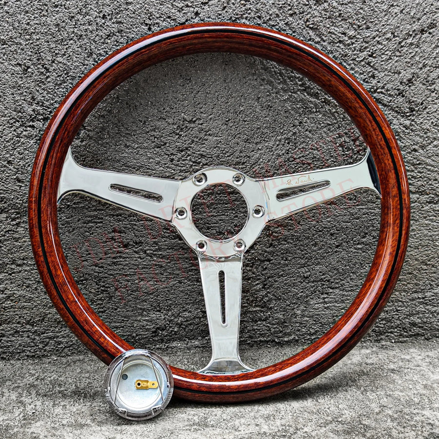 Universal 358mm Wood Sport Steering Wheel