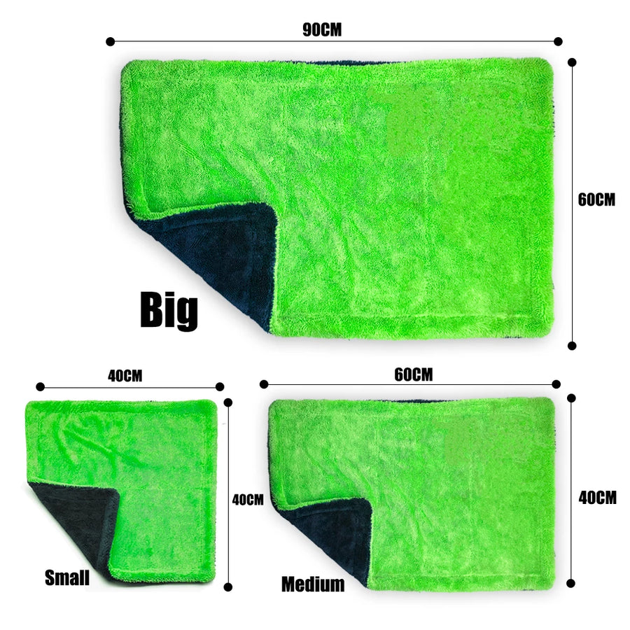 1300 GSM Dual-Color Microfiber Car Drying Towel