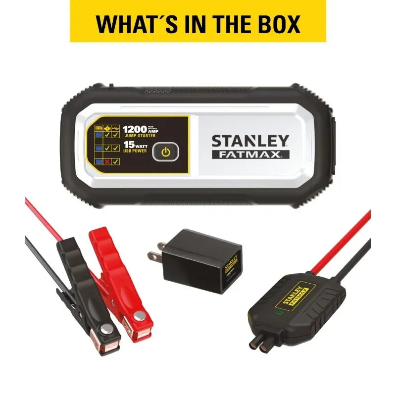 Stanley FATMAX 1200A Lithium Jump Starter with USB-A and USB-C