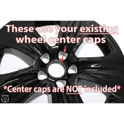 Black Wheel Skin & Hub Cap Set for 2020–2025 Toyota Highlander