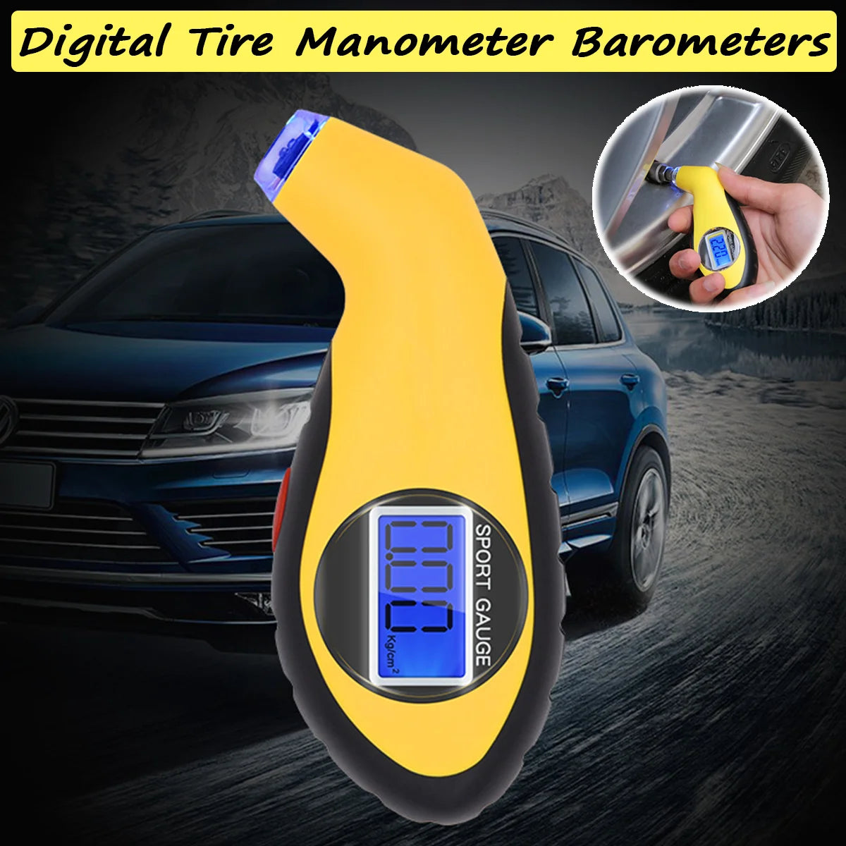 Digital Tire Pressure Gauge with LCD – 0–100 PSI