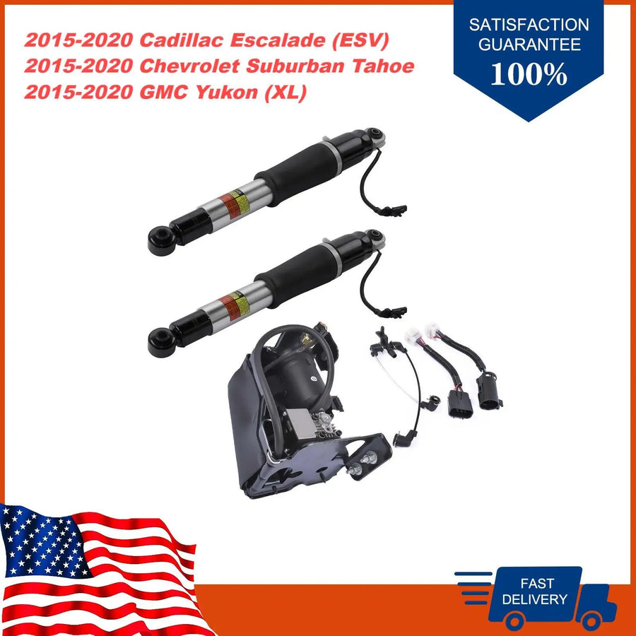 Rear Air Shock Absorber & Compressor Kit for Chevrolet Suburban/Tahoe 2015-2020