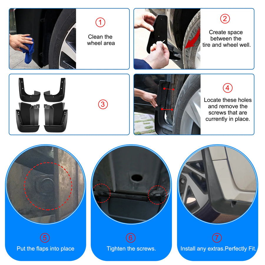 Honda Civic Sedan Front & Rear Splash Guard Set – 2006–2011