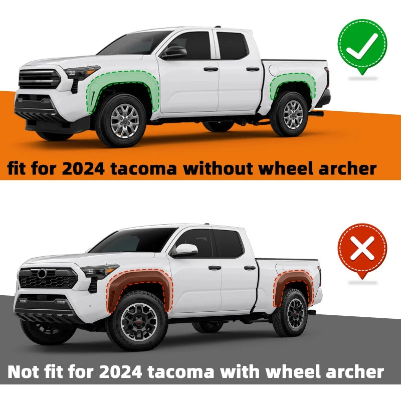 4-Piece Mud Flap Set for Toyota Tacoma 2024-2025