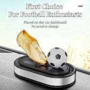 Solar-Powered Rotating Football Car Aroma Diffuser