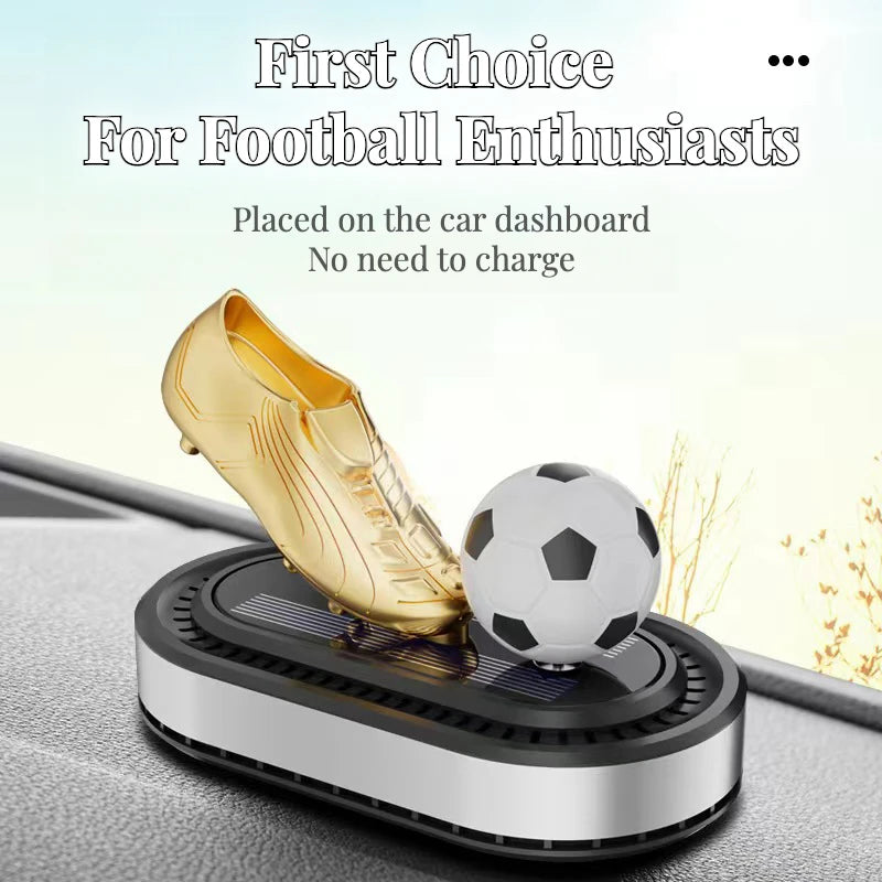 Solar-Powered Rotating Football Car Aroma Diffuser