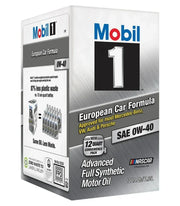 Mobil 1 FS European Car Formula 0W-40 Motor Oil, 12-Quart Bag-in-Box