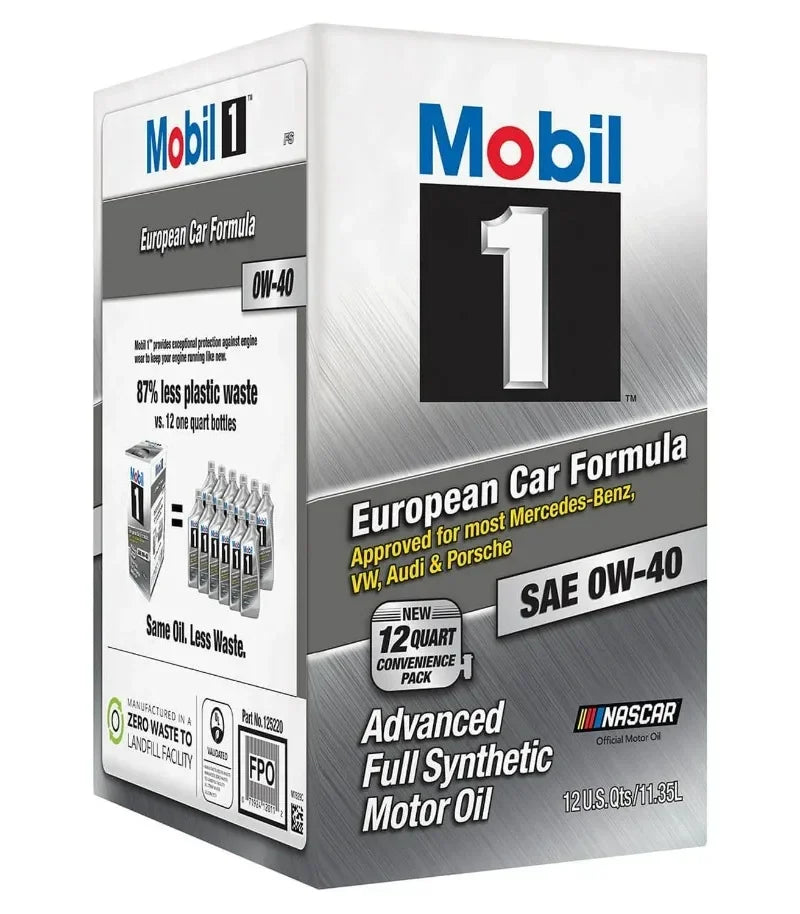 Mobil 1 FS European Car Formula 0W-40 Motor Oil, 12-Quart Bag-in-Box