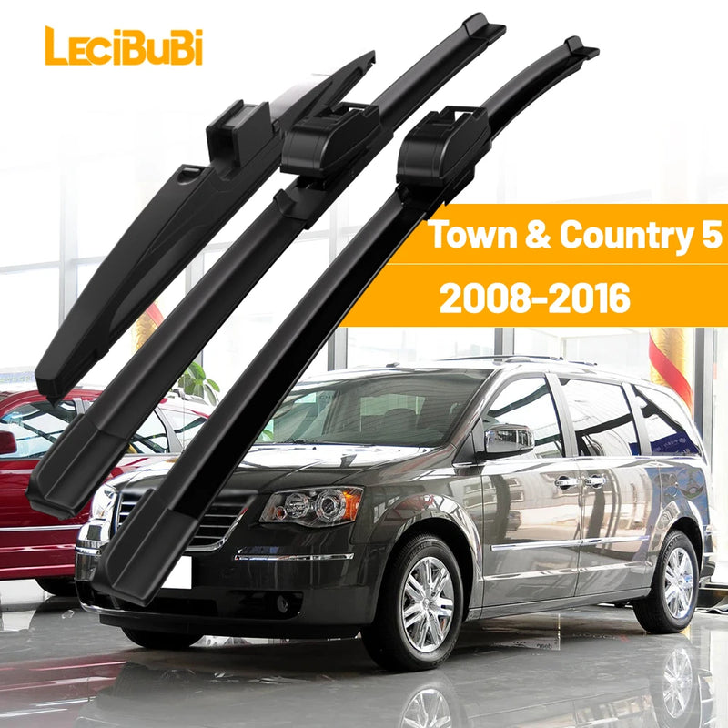 Front & Rear Windshield Wiper Blade Set for Chrysler Town Country 5 2008-2016