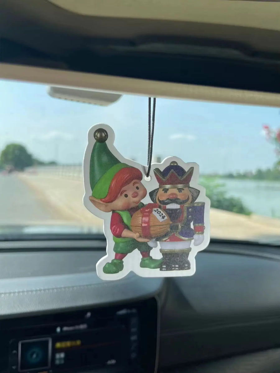 2024 Christmas Elf & Nutcracker Gift Box Hanging Car Air Freshener