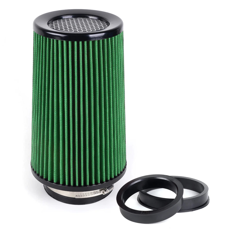 Intake Air Filter for-3" 3.5" 4" Race Car High Flow Cold Air Intake Air Filter Three Sizes Conical Washable Air Filters 10.6" Tall