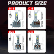 2-Piece D1S/D2S/D3S/D4S LED Headlight Conversion Bulb – 6000K, CANBUS
