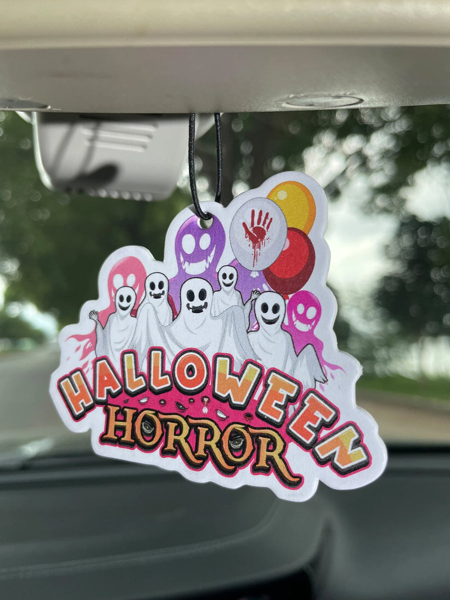 Halloween Horror Ghost Bloody Handprint Balloon Car Hanging Air Freshener