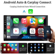 7-Inch Single-DIN CarPlay and Android Auto Touchscreen Receiver