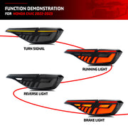 Honda Civic 11th-Gen Sequential LED Tail Light Pair – 2022–2027
