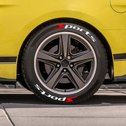 Sports Alphabet Pvc Car Tire Decals Tire Automotive Decorative Accessories Stylish Wheel Waterproof Stickers Adhesive-Free