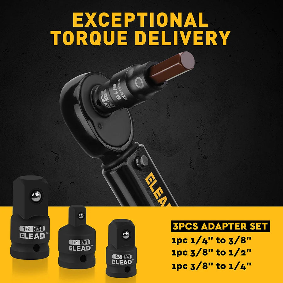 16-Piece SAE Hex Bit Impact Socket Set