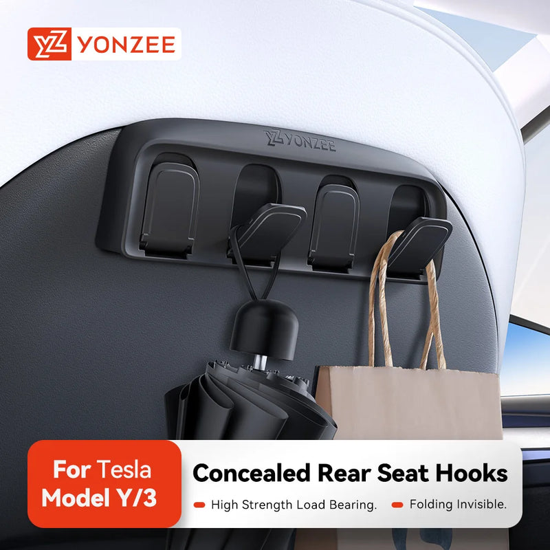 Foldable Car Seat Hook Hanger for Tesla Model 3/Y