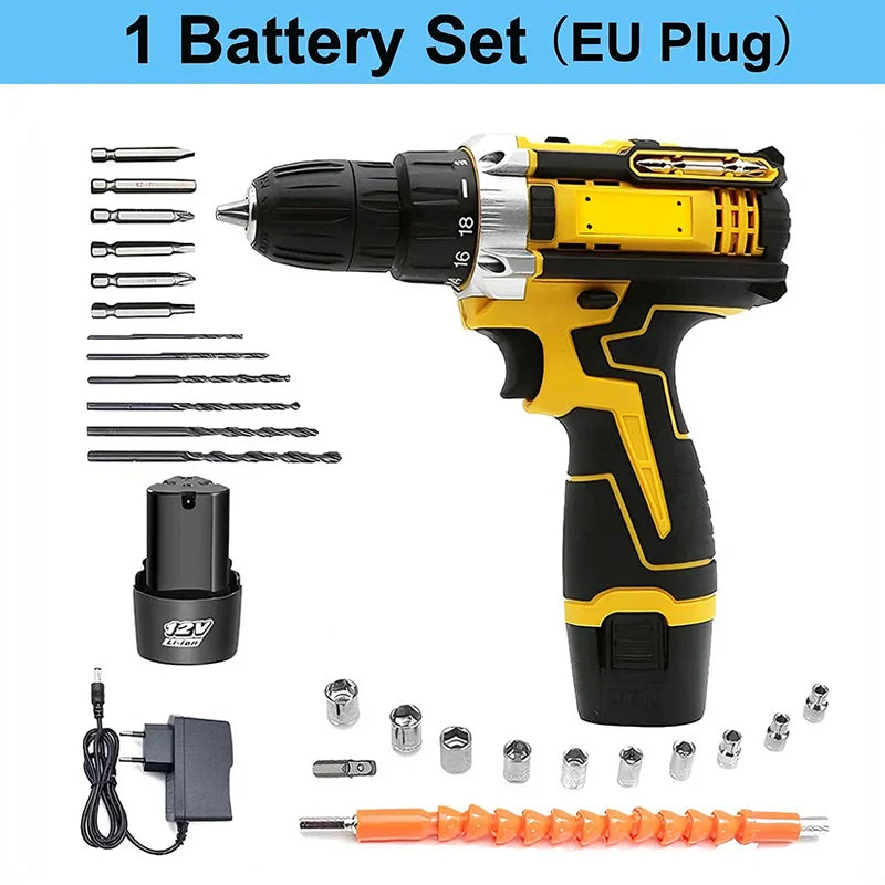 12V Cordless Drill and Screwdriver Set – Select Kit