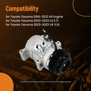 A/C Compressor & Clutch for Toyota Tacoma 2016-2023