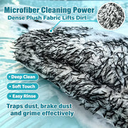 Thick Double-Sided Microfiber Car Wash Mitt, 22 x 19 cm