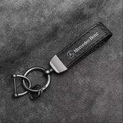 Leather Logo Keychain Pendant for Mercedes-Benz – Multiple Designs