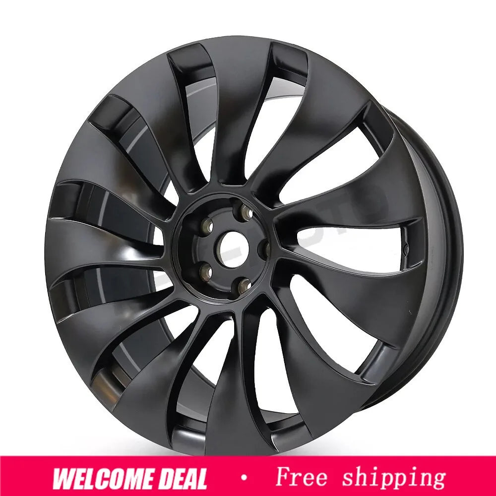 21 × 10.5 in Matte Black Rear Wheel for 2020–2024 Tesla Model Y