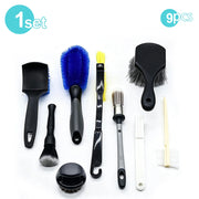 9-Piece Car Detailing Brush Set for Interior & Exterior