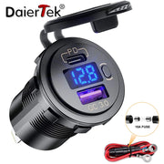 48W USB-C PD and QC Car Charger Adapter